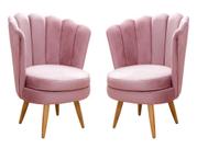 Conjunto 2 Poltronas Decorativa Pétala Kit Cadeiras Flor Girassol