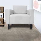 Conjunto 2 Poltronas Estofadas Para Clínica Leticia Slim Suede Branco - LM DECOR