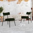Conjunto 2 Poltronas Estofadas Stout Tecido Sintético Est.Preta