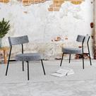 Conjunto 2 Poltronas Estofadas Stout Tecido Sintético Est.Preta
