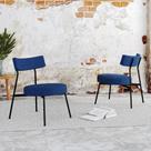 Conjunto 2 Poltronas Estofadas Stout Tecido Sintético Est.Preta