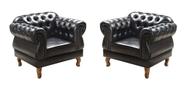 Conjunto 2 Poltronas Jully 1 Lugar Chesterfield Capitonê
