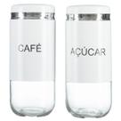 Conjunto 2 Potes Café E Açúcar Decora Cozinha Recepção Vidro