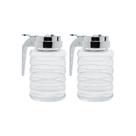 Conjunto 2 Potes De Vidro 280ml Transparente Tampa Plástico Porta Açucar Mel Condimentos