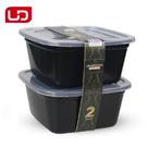 Conjunto 2 Potes Quadrado 3 Litros Plástico Mantimentos Cozinha Casa Organização