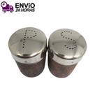Conjunto 2 Potes Sal E Pimenta Inox Saleiro Pimenteiro - Cozinha Alimentos