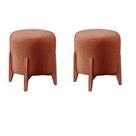 Conjunto 2 Puff Decorativo Thor Pés Madeira Catânia Sala TV