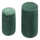 Conjunto 2 Puff Tecido 36X35Cm E 44X42Cm Até 100Kg - Verde