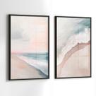 Conjunto 2 Quadros Decorativos com Moldura Caixa Arte Moderna Luxo para Sala, Escritorio, Hall Cozinha
