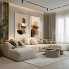 Conjunto 2 Quadros Decorativos com Moldura Caixa Gold Marrom para Sala, Escritorio, Hall Cozinha