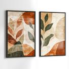 Conjunto 2 Quadros Decorativos com Moldura Caixa Relevo Moderno 3D para Sala, Escritorio, Hall Cozinha