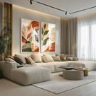 Conjunto 2 Quadros Decorativos com Moldura e Acrilico Cristal Vidro Relevo Moderno 3D Kit para Sala, Escritorio, Hall Cozinha Conjunto 2 Quadros Decorativos com Moldura e Acrilico Cristal Vidro Relevo Moderno 3D Kit para Sala, Escritorio, Hall Cozinha