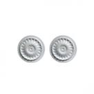 Conjunto 2 Rosetas Decorativas de Poliestireno R18 Homestar Branco