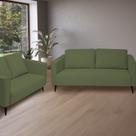 Conjunto 2 Sofá 3 e 2 Lugares Tecido Poliéster Fun Oliva Conjunto 2 Sofá 3 e 2 Lugares Tecido Poliéster Fun Oliva