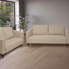 Conjunto 2 Sofás 3 e 2 Lugares Tecido Safira Fun Bege Conjunto 2 Sofás 3 e 2 Lugares Tecido Safira Fun Bege