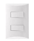 Conjunto 2 Teclas Interruptor Paralelo 10A 250V Embutir Brava Iriel Branco