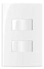 Conjunto 2 Teclas Interruptor Simples 10A 250V Embutir Sleek Margirius Branco Brilho