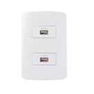 Conjunto 2 Tomada Carregador USB 1A Bivolt 4x2 B3 MarGirius Conjunto 2 Tomada Carregador USB 1A Bivolt 4x2 B3 MarGirius