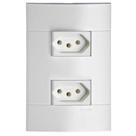 Conjunto 2 Tomadas 2 Pinos + Terra Lunare 10 Amperes 250 Volts Branco - PRM4424721 - SCHNEIDER