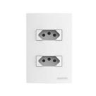 Conjunto 2 Tomadas 2 Polos + T Linha Brava 10A 250V Branca Soprano