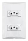 Conjunto 2 Tomadas 2 Polos + Terra 20A Embutir Brava Iriel Branco