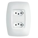 Conjunto 2 Tomadas 2p+t 10a 250 Volts Distanciadas Elegance 2259 Fame 2 Tomadas 10a C-placa Eleg