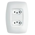 Conjunto 2 Tomadas 2P+T 10A 250 Volts Distanciadas Elegance - 2259 - FAME Conjunto 2 Tomadas 2P+T 10A 250 Volts Distanciadas Elegance - 2259 - FAME