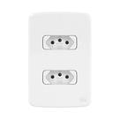 Conjunto 2 tomadas 2p+t 10a branco composé - weg