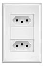 Conjunto 2 Tomadas 2p+t 20a/250v - Evidence Fame Cor Branco