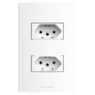 Conjunto 2 Tomadas 2Pólos 10A 250V~ com Placa 4x2 Inova Pro Alumbra