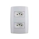 Conjunto 2 Tomadas 3p 10a Linha Slim Ilumi - Kit Elétrico Residencial