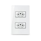 Conjunto 2 Tomadas 4x2 10A Branco Infiniti Margirius
