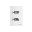 Conjunto 2 Tomadas Brancas 20a 250v 4x2 Linha Brava Soprano Conjunto 2 Tomadas Brancas 20a 250v 4x2 Linha Brava Soprano