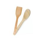 Conjunto 2 Utensílios de Bambu Espátula e Colher Praticidade e Segurança