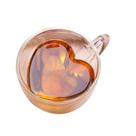 Conjunto 2 Xicaras para Café/Chá Coração Parede Dupla Vidro 230ml - 7899768013758