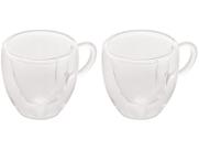 Conjunto 2 Xicaras para Café Dupla Parede de Vidro Borossilicato Resistente a Calor Heart 80ml Lyor