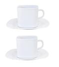 Conjunto 2 Xícaras Quadradas com Pires em Melamina 250 ml Conjunto 2 Xícaras Quadradas com Pires em Melamina 250 ml