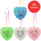 Conjunto 20 Colar De Led Pisca Coração Para Festas De Aniversários Shows XM21150CO