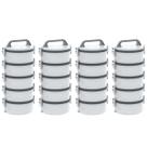 Conjunto 20 Marmitas Térmicas Marmitex Termoprato Tekcor 1,5L Soprano Cinza