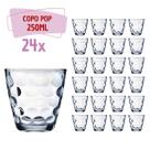 Conjunto 24 Copo de Vidro Transparente Bangkok 250ML Redondo