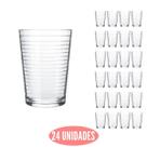Conjunto 24 Copo Vidro Ginga Transparente 265ml Nadir Agua