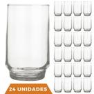 Conjunto 24 Copos Vidro Transparente 300ml Lights Suco Nadir