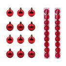 Conjunto 24 Enfeites De Natal Árvore Bolas Vermelhas Para Decoração Natalina Fim De Ano Para Pendurar