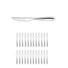 Conjunto 24 Faca De Mesa Para Carne Churrasco Aço Inox 21cm Conjunto 24 Faca De Mesa Para Carne Churrasco Aço Inox 21cm