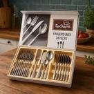 Conjunto 24 Peças Faqueiro Jogo Talheres Garfos Facas Colheres Jantar Cozinha Presente Comida Conjunto 24 Peças Faqueiro Jogo Talheres Garfos Facas Colheres Jantar Cozinha Presente Comida