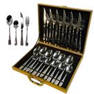 Conjunto 24 Peças Talheres Inox com Maleta Faqueiro Elegante Beleza Servir Refeições Estilo Organização Presente Casa Cozinha