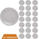 Conjunto 24 Pratos Transparente Redondos Raso 23cm Acqua