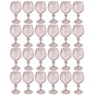Conjunto 24 Taças Plásticas Rosa 350ml Mesa Posta Eventos Água Drinks Suco Uz Conjunto 24 Taças Plásticas Rosa 350ml Mesa Posta Eventos Água Drinks Suco Uz
