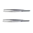 Conjunto 2un pinça de sobrancelha inox diagonal firme