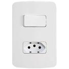 Conjunto 2x4 Interruptor 1 Tecla Simples + 1 Tomada 10A B3 Margirius Conjunto 2x4 Interruptor 1 Tecla Simples + 1 Tomada 10A B3 Margirius